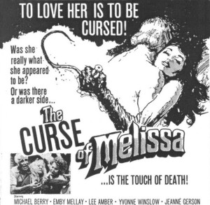 "The Touch of Satan" poster under the alt title of "The Curse of Melissa"